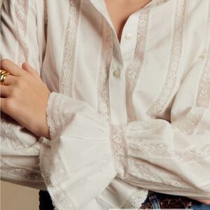 Sezane Lise Shirt Ecru - Size 4